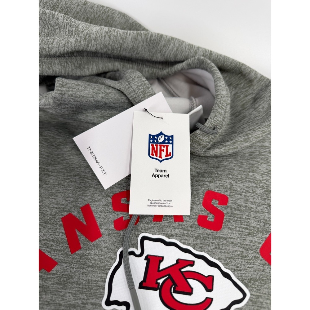 Kansas City Chiefs Nike Mens Team Script Grey 2025 Pullover Hoodie Size M NWT - Picture 5 of 6